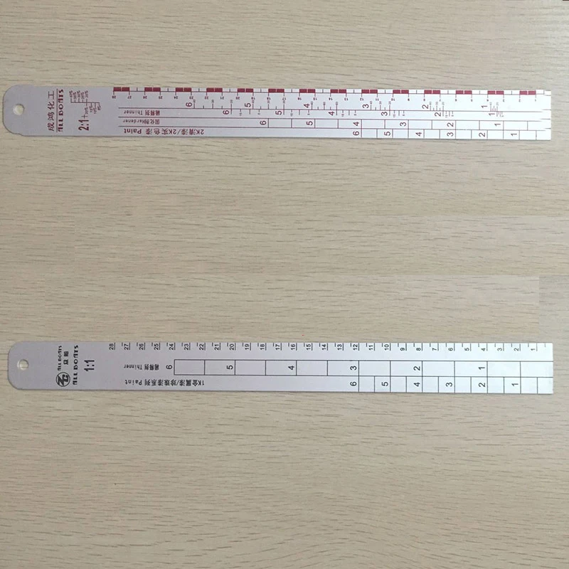 Mixing sticks measuring aluminum paint ruler