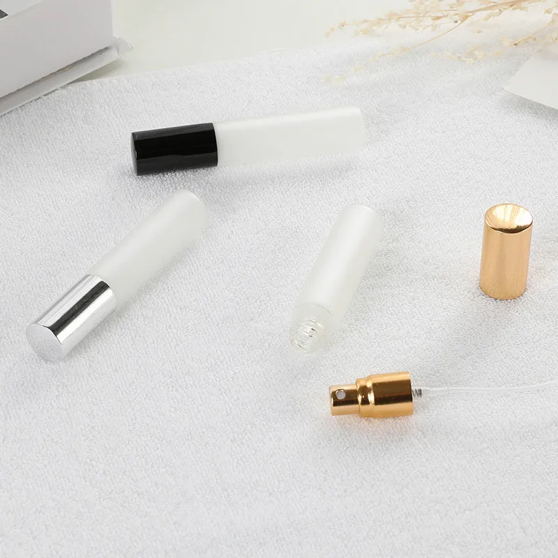 matte clear spray bottle 10ml frosted clear glass spray bottle portable perfume atomizer