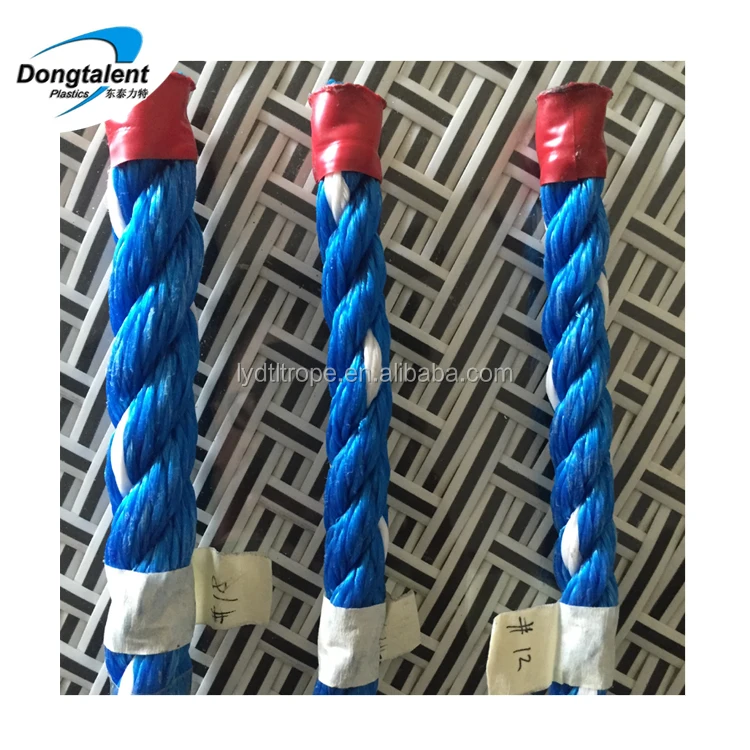China factory price blue and white color 3 Strand colored cotton rope color rope packing rope (1600222950923)