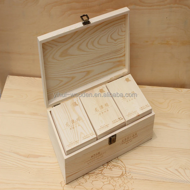 
Custom Printed/Painted Natural Wooden Tea Bag Box wooden box wooden gift box 