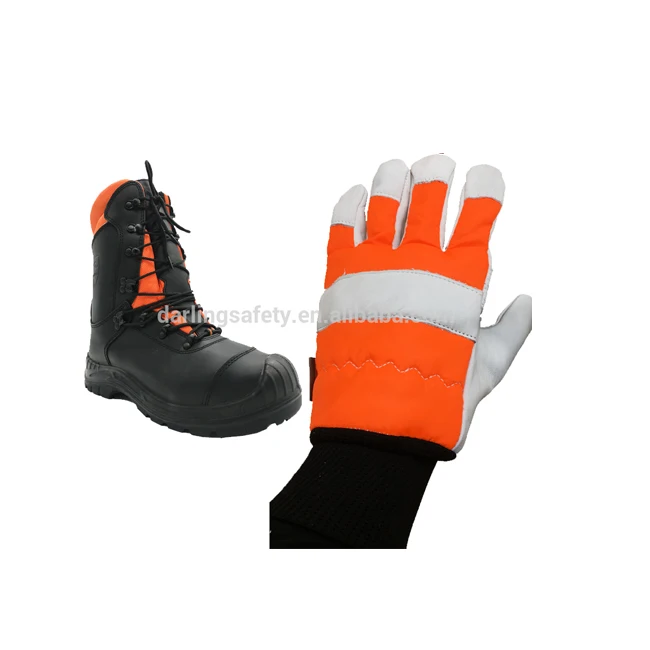 
forestry chainsaw gloves ce en381-7 chainsaw safety gloves cut resistant gloves 