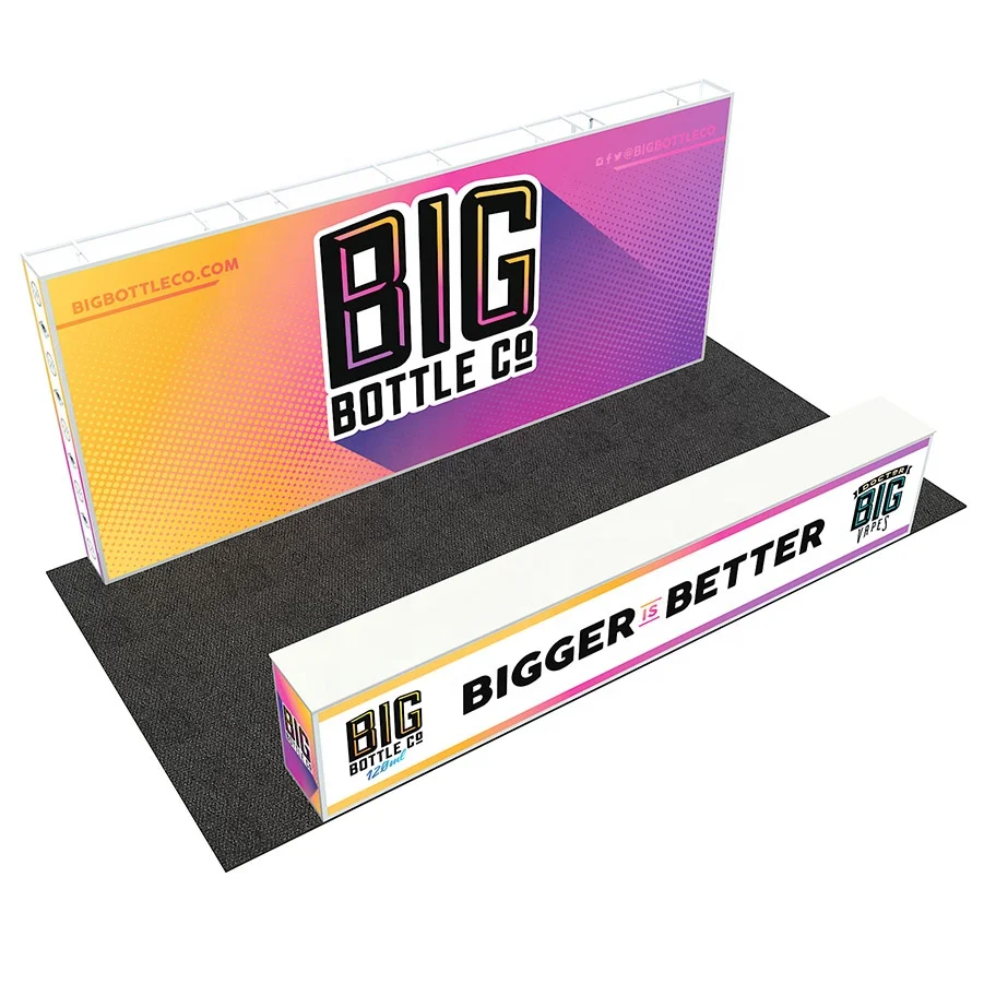 Tawns 20ft Portable and Easy Install Aluminum Backlit Trade Show Exhibition Booth for Expo Display Stand