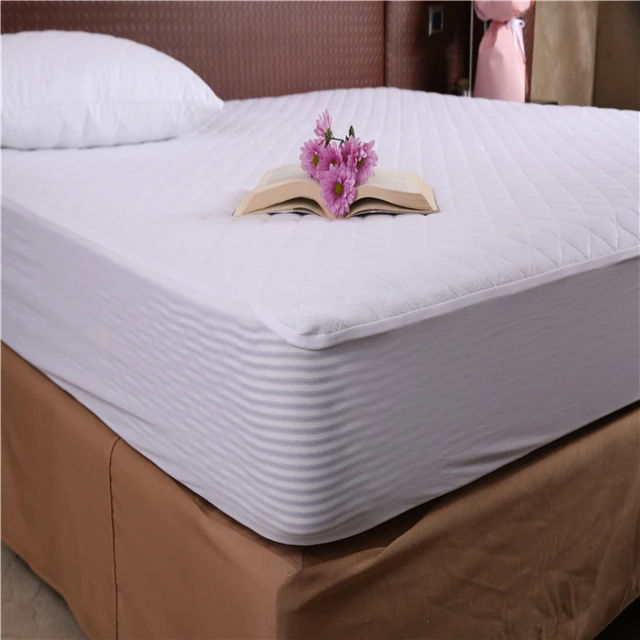 OEM Hypoallergenic Mattress Topper Quilted Bed Pad Cover Waterproof Bamboo Terry Mattress Protector