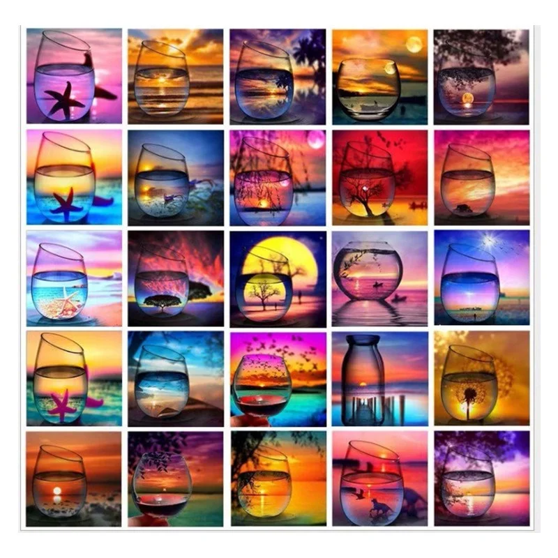 DIY Glass Landscape Diamond Painting