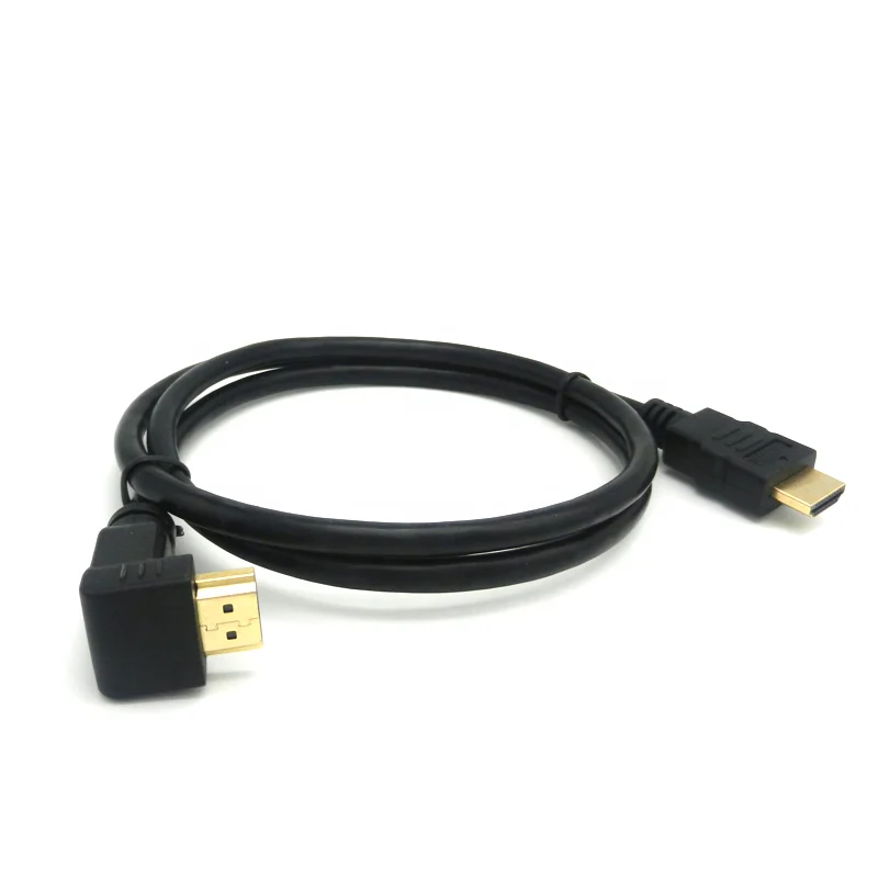 Premium custom 4k 2.0v hdmi cables bare copper 90 degree Angled hdmi cable