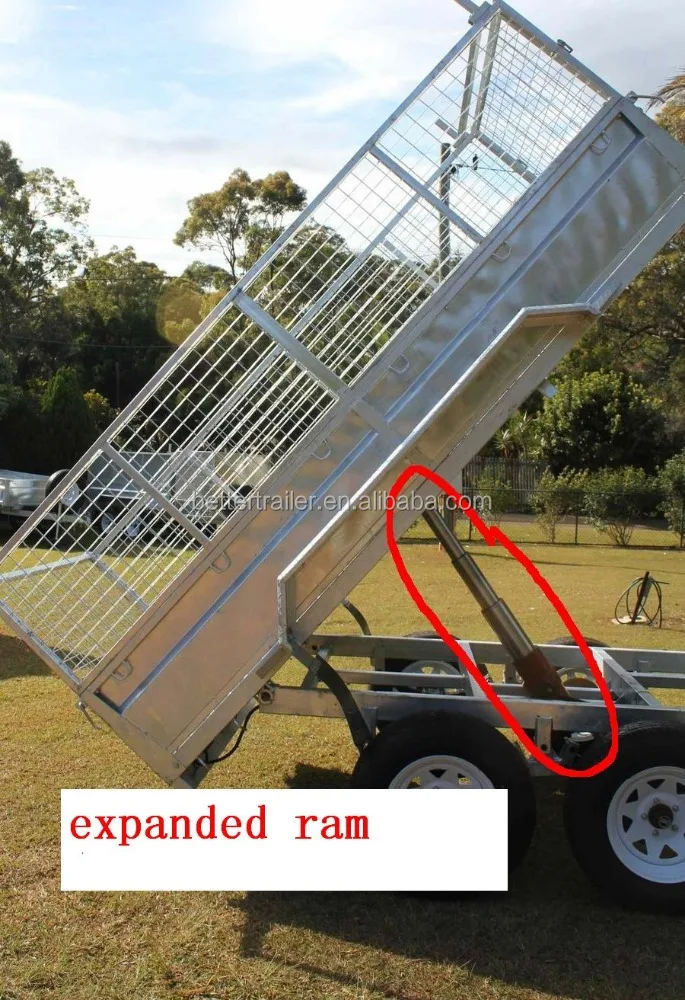 
mechanical braked car trailer with loading ramp ,folding tipper trailer 