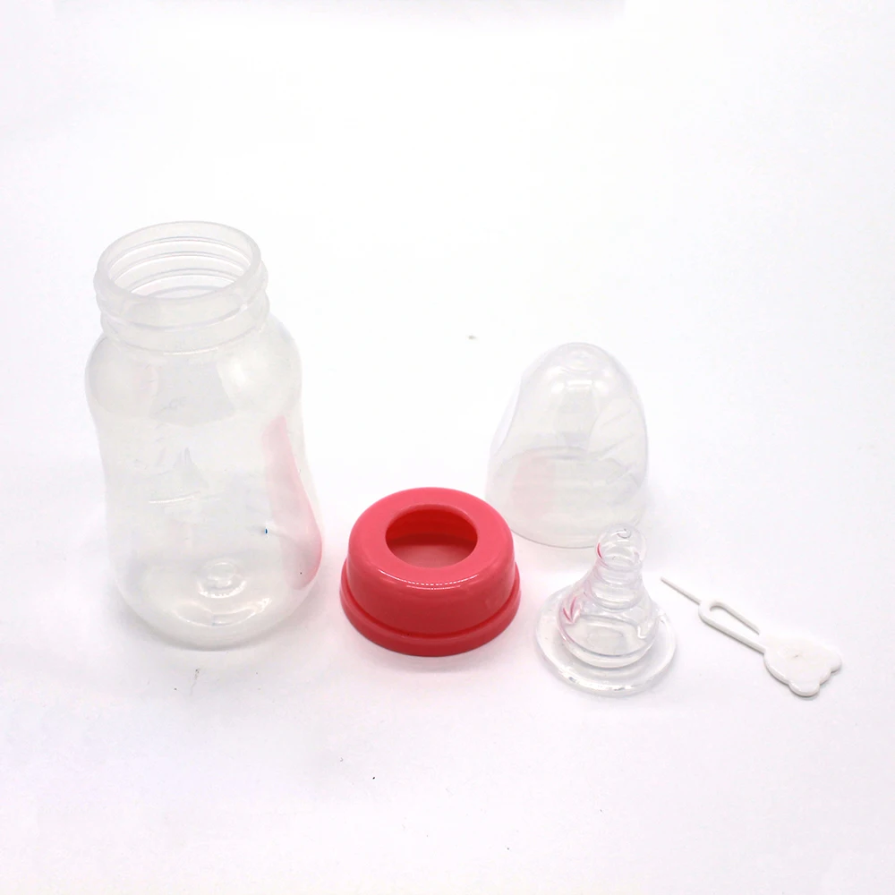 2 Colors 120ML Baby Milk Feeding Bottle PP Bottle Soft Silicone Nipple Portable BPA Free Baby Plastic Milk Bottle