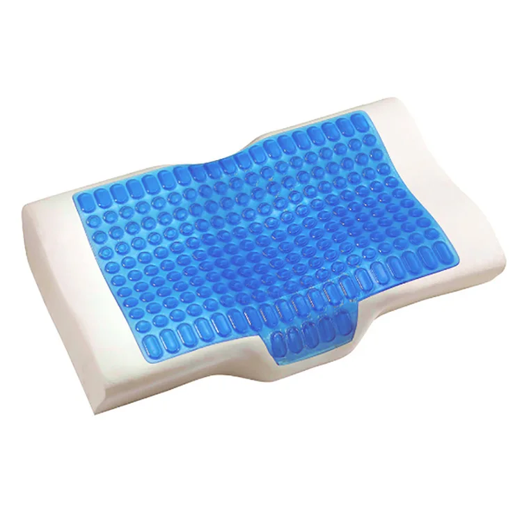 Hot selling comfortable sleeping memory foam cool silicone gel pillow