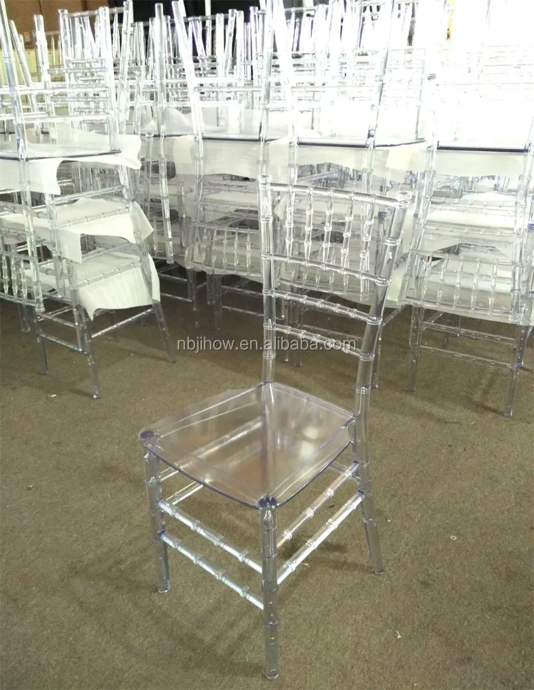PC resin clear transparent ice tiffany chiavari wedding banquet dining chair