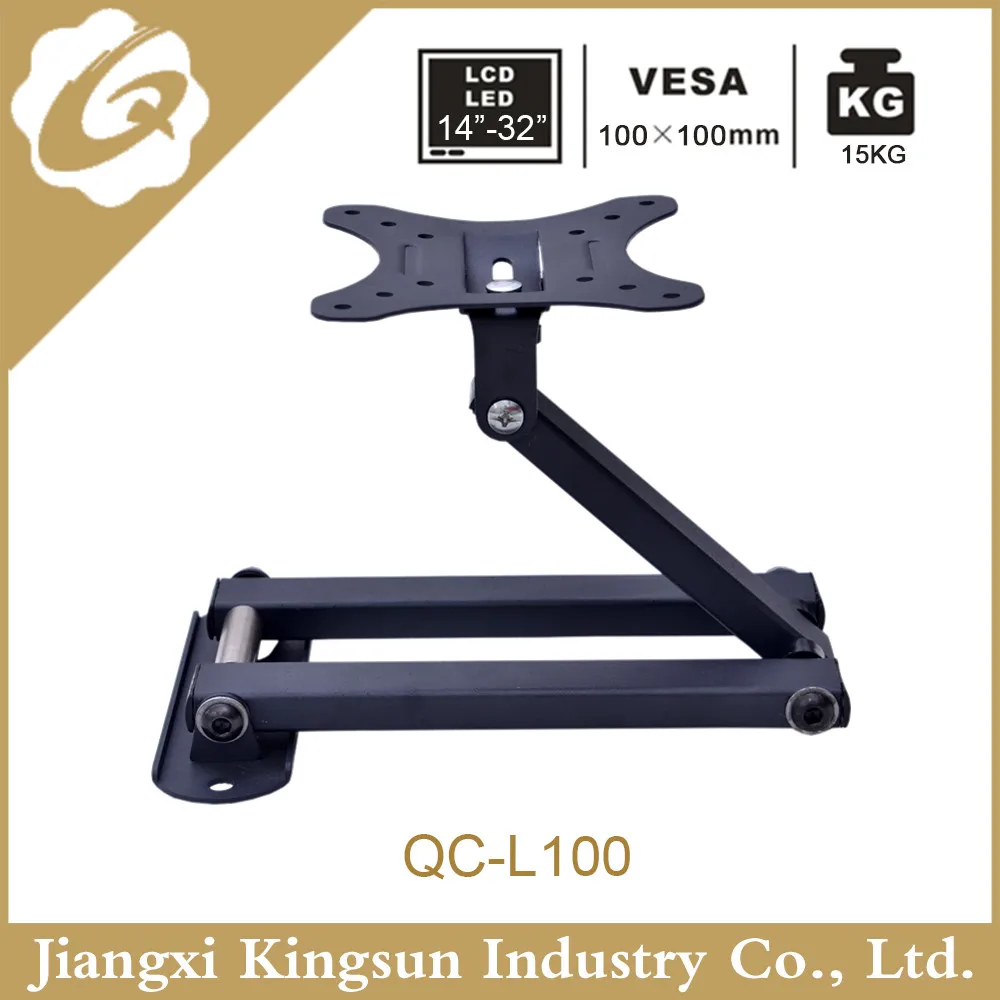 
360 Degrees Swivel and Tilting Sliding Full Motion Removable VESA 100x100 LCD LED PLASMA TV Wall Mount 