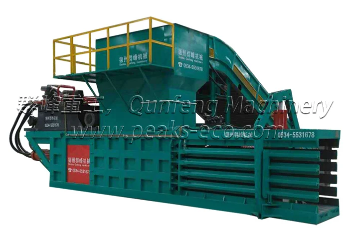 Carton baler machine hydraulic horizontal waste baler