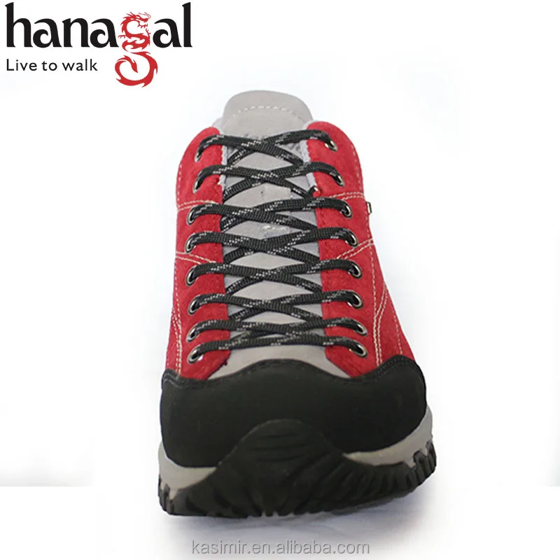 Men low cut waterproof suede leather trekking hiking shoes