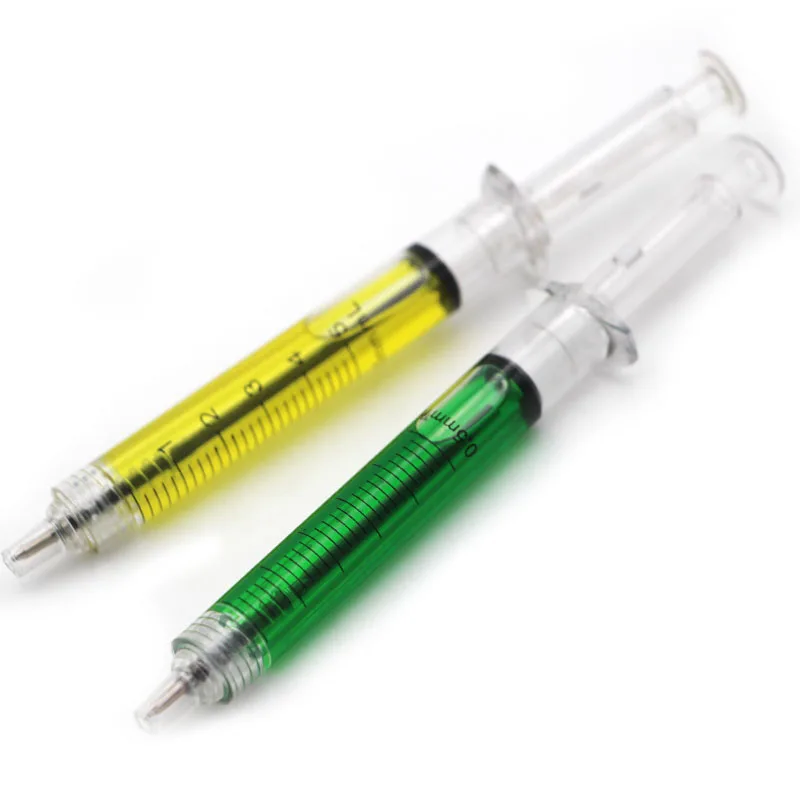 
Promotional injection mechanical pencil gift plastic syringe pen for medical 