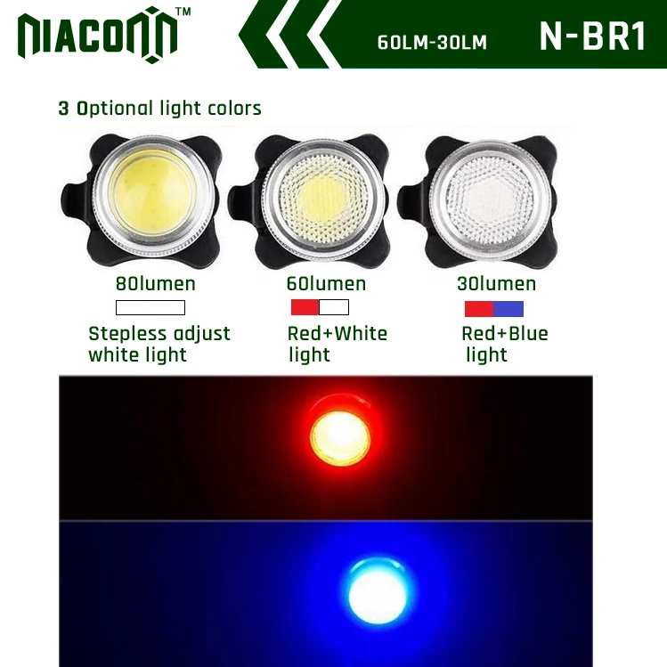 160lumen USB rechargeable red 3w Led Bike tail light