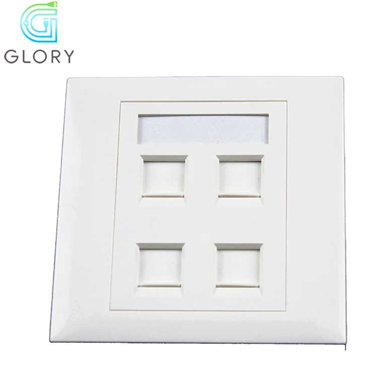 US type Network Socket Wall mount rj45 faceplate 4 port