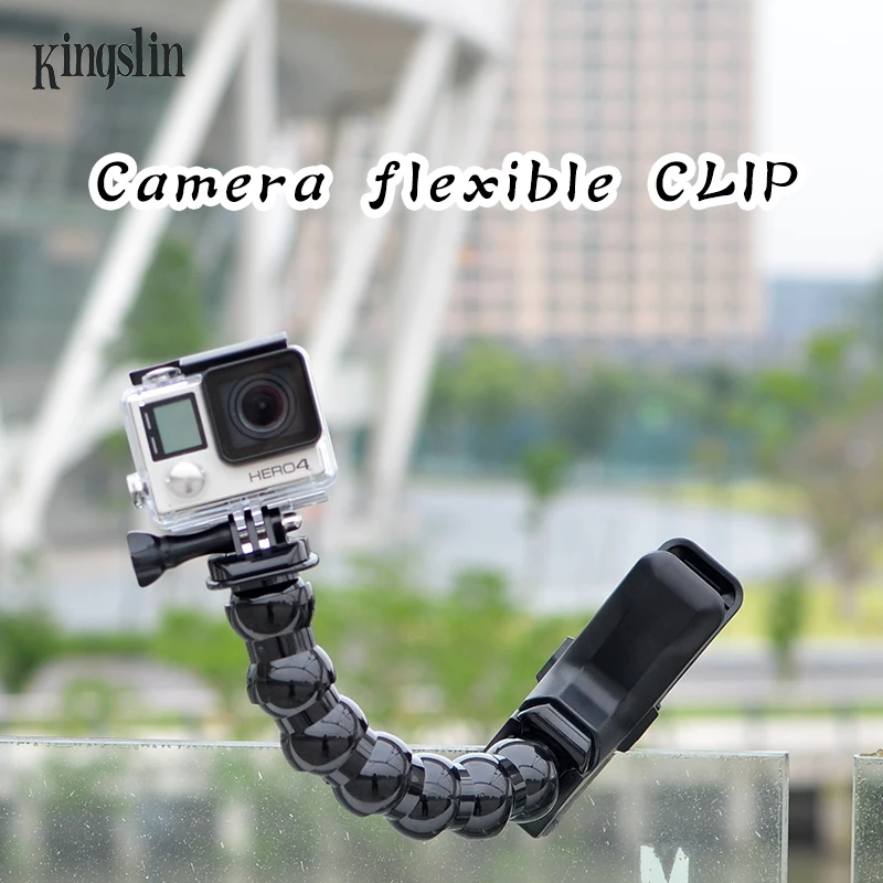 
Adjustable Jaw Flex Clamp Mount Flexible Neck for Go pro Accessories Jaws Monopod Tripod 