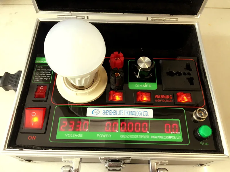 Mini AC Lux power meter patent portable precise quick speed with flicker and dimmer test device at homes and laboratories