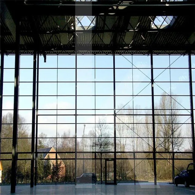Steel Structure Construction Fabrication Glass Curtain Wall Building