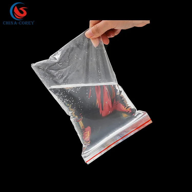 
100pcs/lot food Zip lock Reclosable Plastic Poly Clear Bags Vacuum Bag 