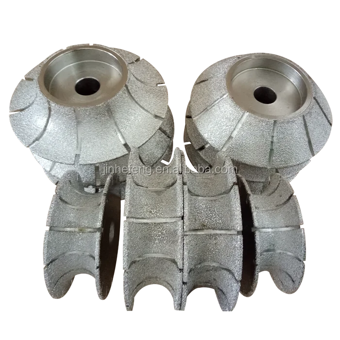 vacuum brazed diamond edging granite marble grinding wheel router bit profile wheels,china grinding wheel