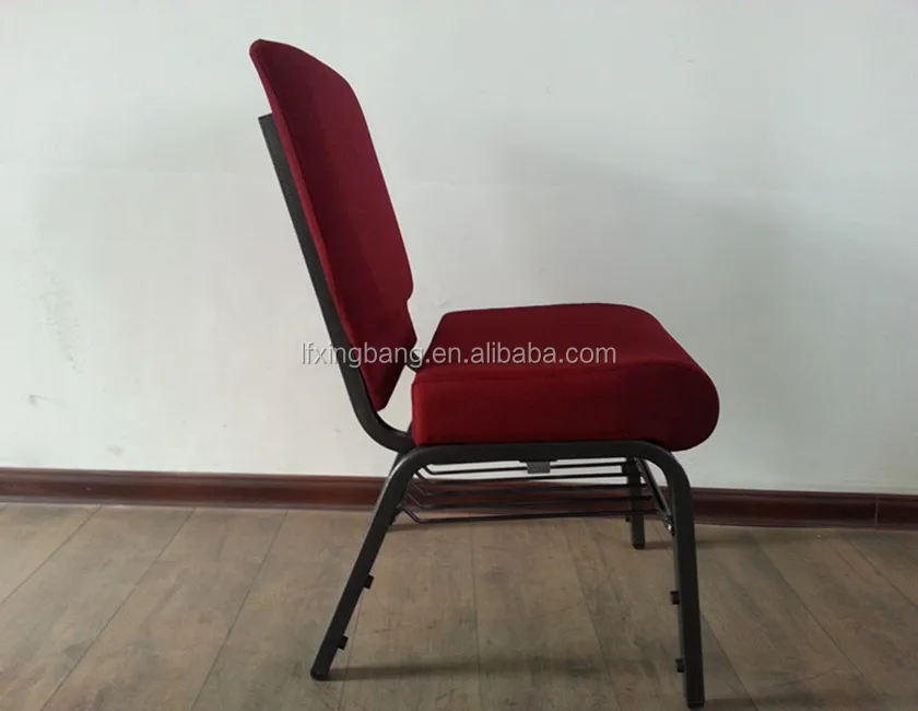 Factory price stacking church chairs, church furniture with book rack, hotel lobby chairs