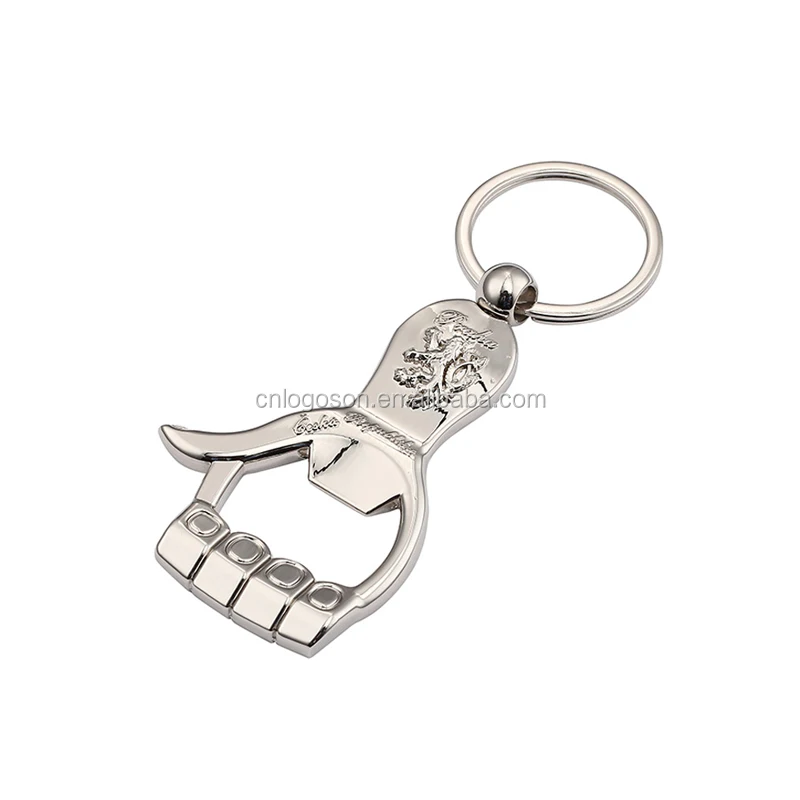 Personalised metal foot hand shape keyring cheap bottle opener keychains