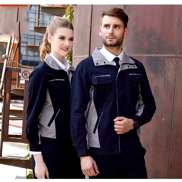 Professional  navy security jacket and pants uniform for industrial workers
