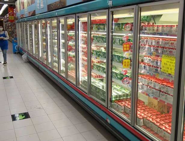 
Hot Sale Frozen Food Aluminum Commerical Fridge Glass Door 