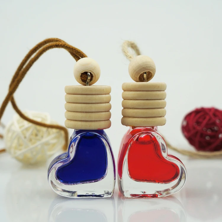 6ML Little Love perfume Bottle Vehicle mounted Sub packaging Glass Aromatherapy Bottle Car Essential Oil Volatile Empty Bottle