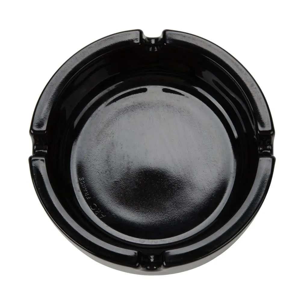 OEM Black round stackable glass cigar ashtray by arc cardinal