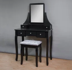 Big White Wooden 5 drawer with mirror bedroom furniture dresser