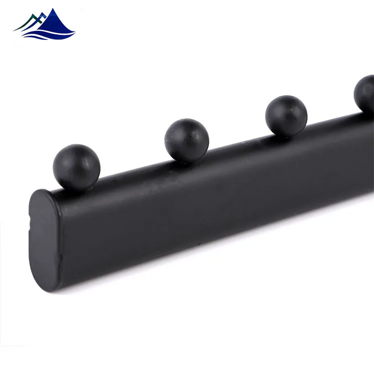 
square tube flat metal hanging bar hooks with beads 