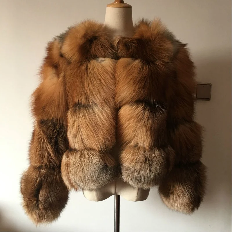 2018 высококачественное модное женское пальто из натурального меха/лисьего