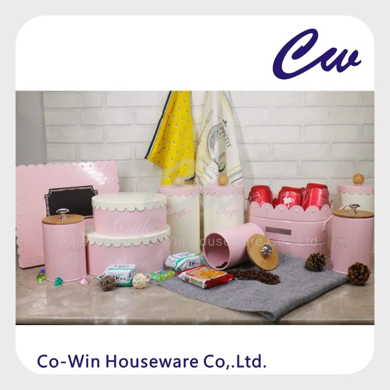 Metal Household Box With Wood Lid And Silicone Sealing Ring Tinplate Galvanized Steel Coffee Tea Sugar Storage Canister