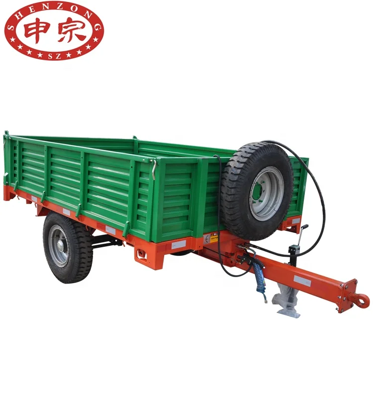 
4 ton 900-16 wide tire single axle rear dump farm trailer 