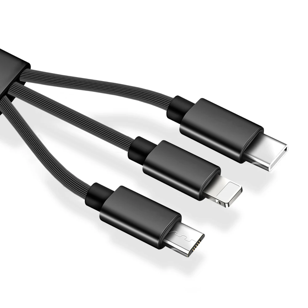 21C TPE 3 in 1 USB cable 2.1A quick charge Micro Type-C USB cable for android for ios for Samsun for any smart phones