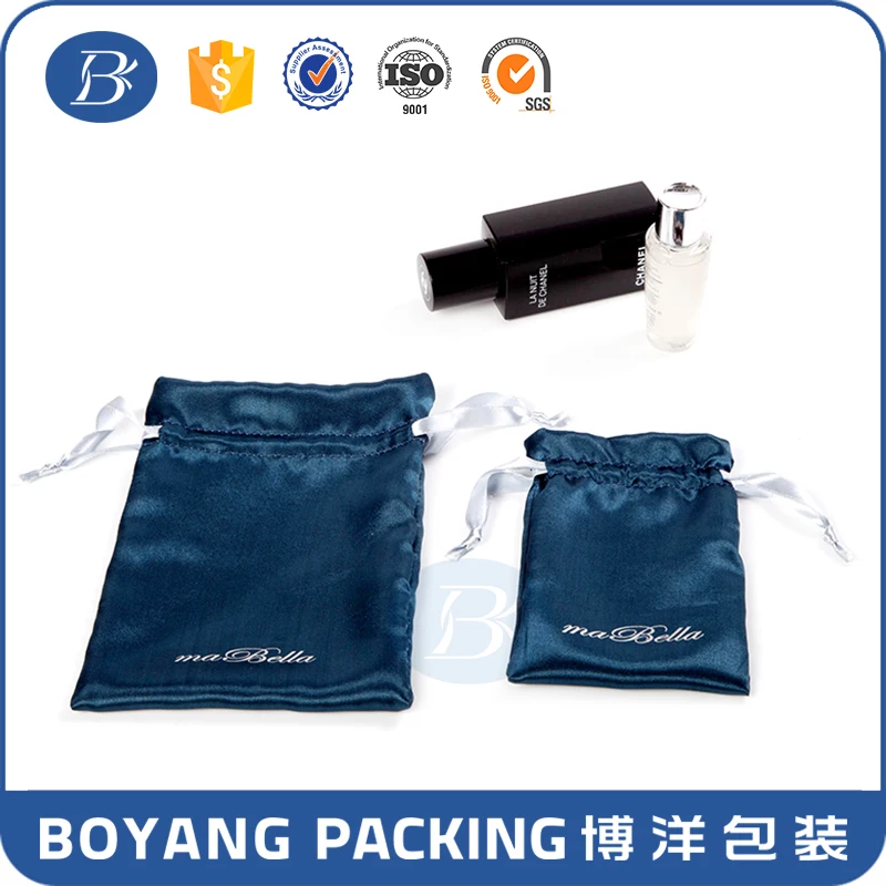 
Hot sale customize silk jewelry pouch with logo printing 