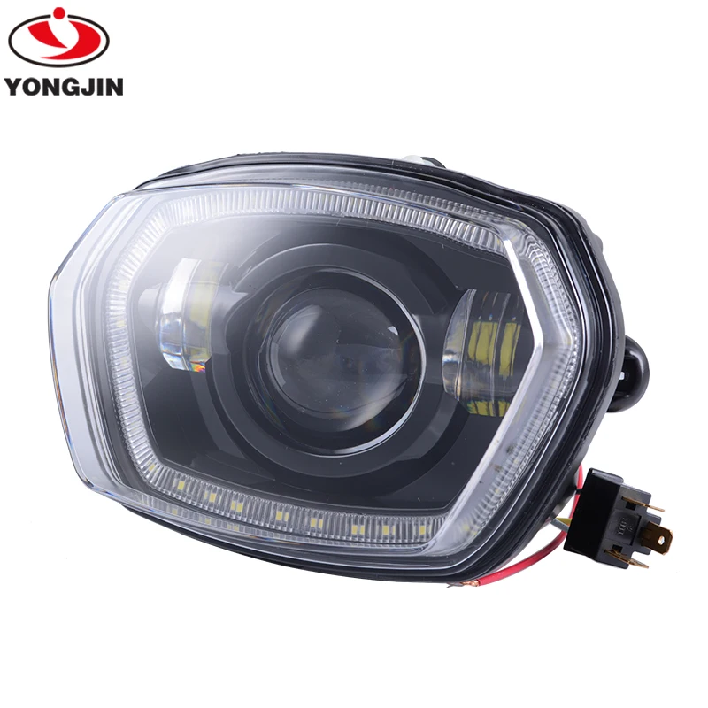 
Motorcycle Lighting System Front Black LED headlight For Vespa Sprint 150 