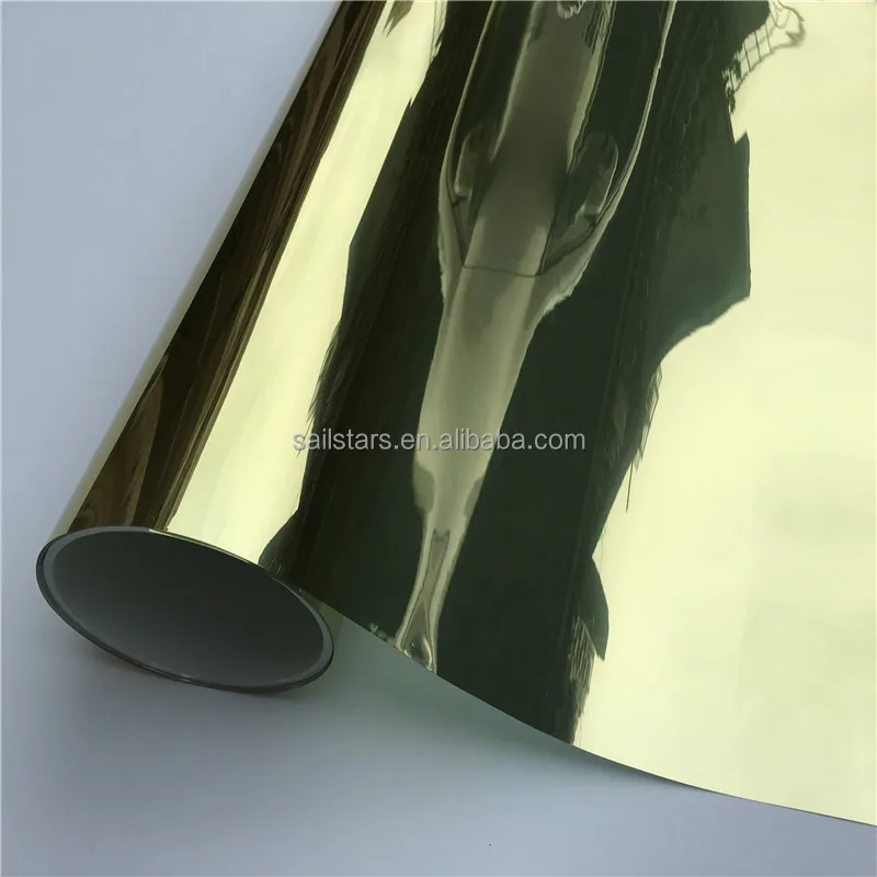 Gold One Way Mirror Window Film For Home Office Glass