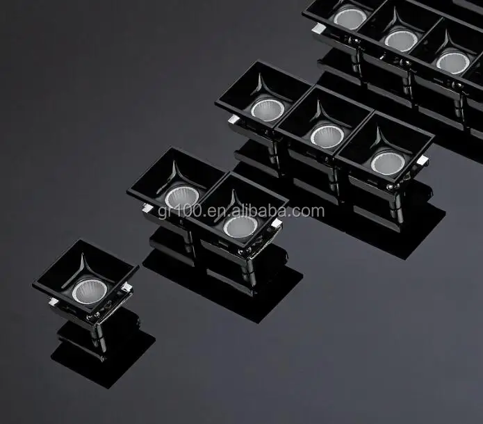 High quality low price square led reflectors for led downlight with cob led holder