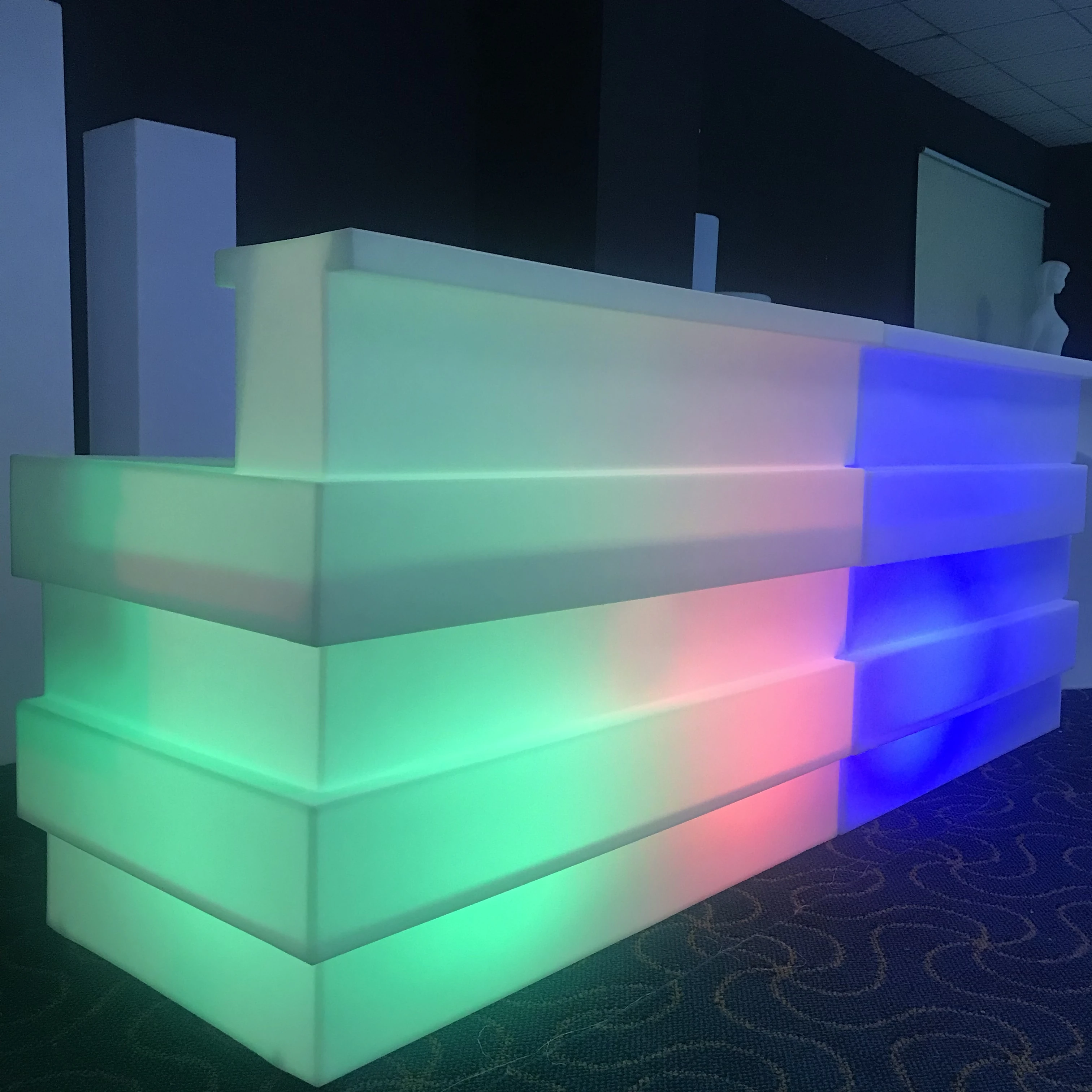 
Shenshar led bar counter straight bar counter led event bar furniture 