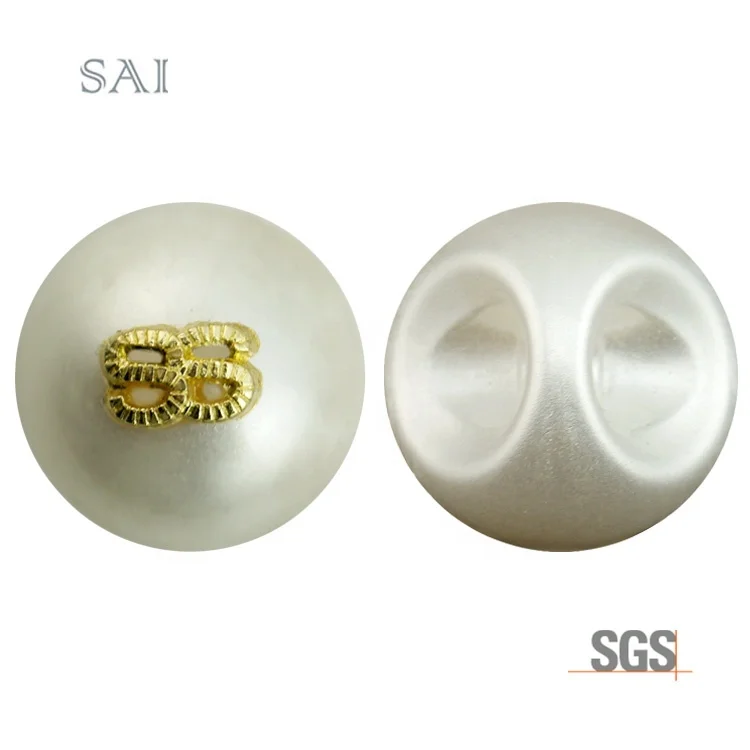 China Factory Round Pearl Sewing Button With Decoration Shirt Button Plastic Button