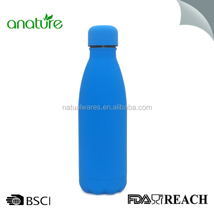 Stainless Steel Water Bottle With Soft Touch Rubber Coated Painting
