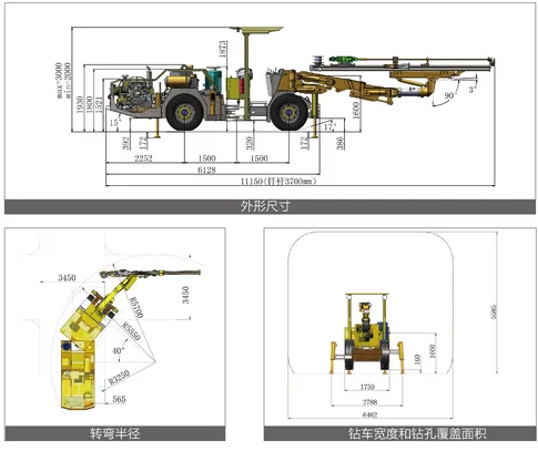 KJ311 Jumbo Tunnel Underground Hydraulic Hard Rock Drilling Machine For Sale