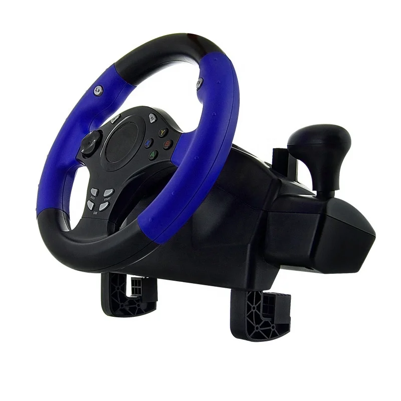Promotional China USB Racing Game Steering Wheel For PC 7 in 1