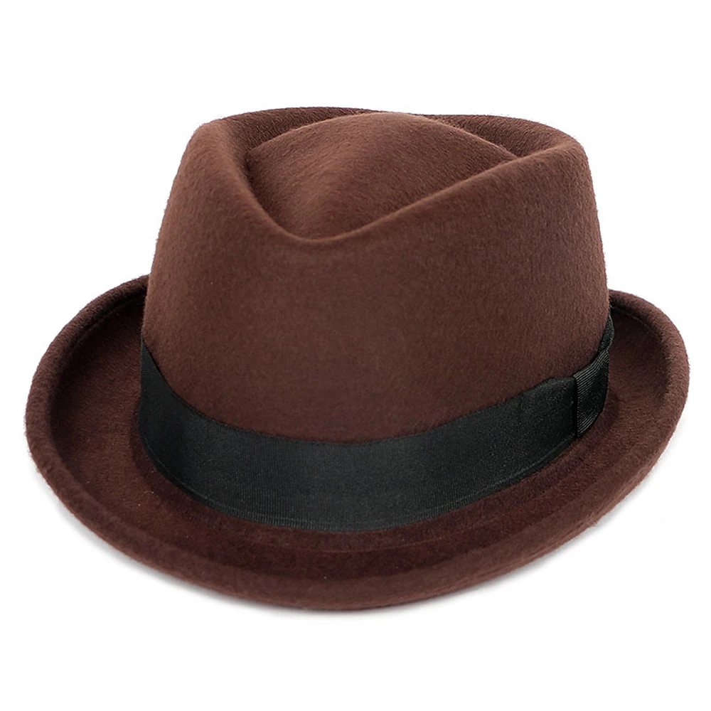 Custom colorful unique pattern 100%polyester hats men fedora