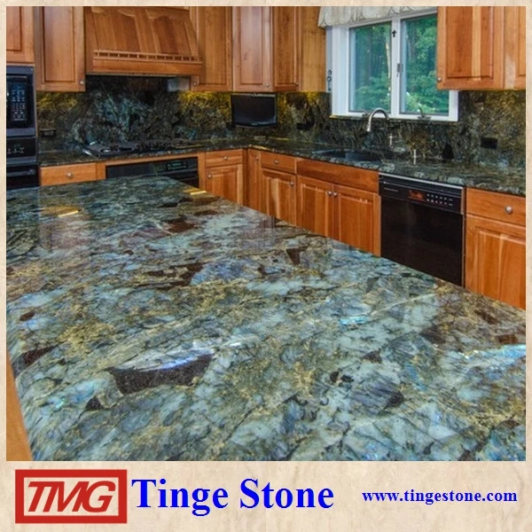 
Labradorite blue granite tile for kitchen countertop 