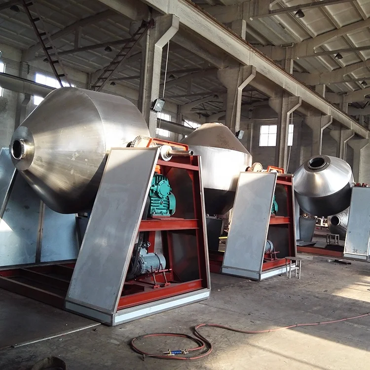 double conical vacuum dryer for powder and granule chemical material with organic solvent and vacuum rotary dryer