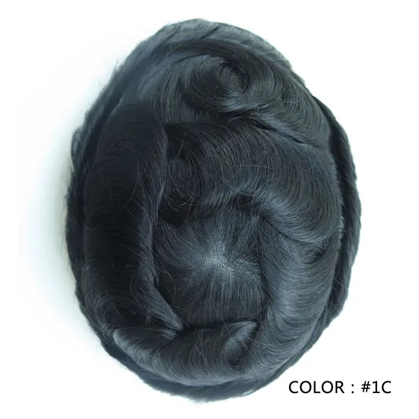 Природа волосяного покрова фронта шнурка человеческих волос шиньон для мужчин
