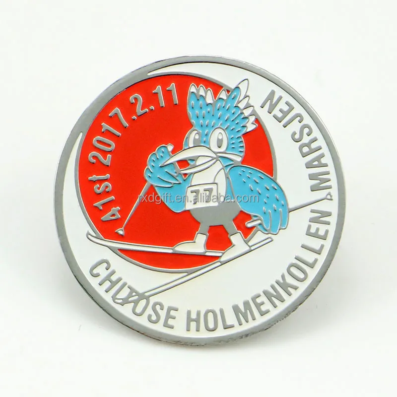 Custom metal car & trees lapels badges emblems in souvenirs